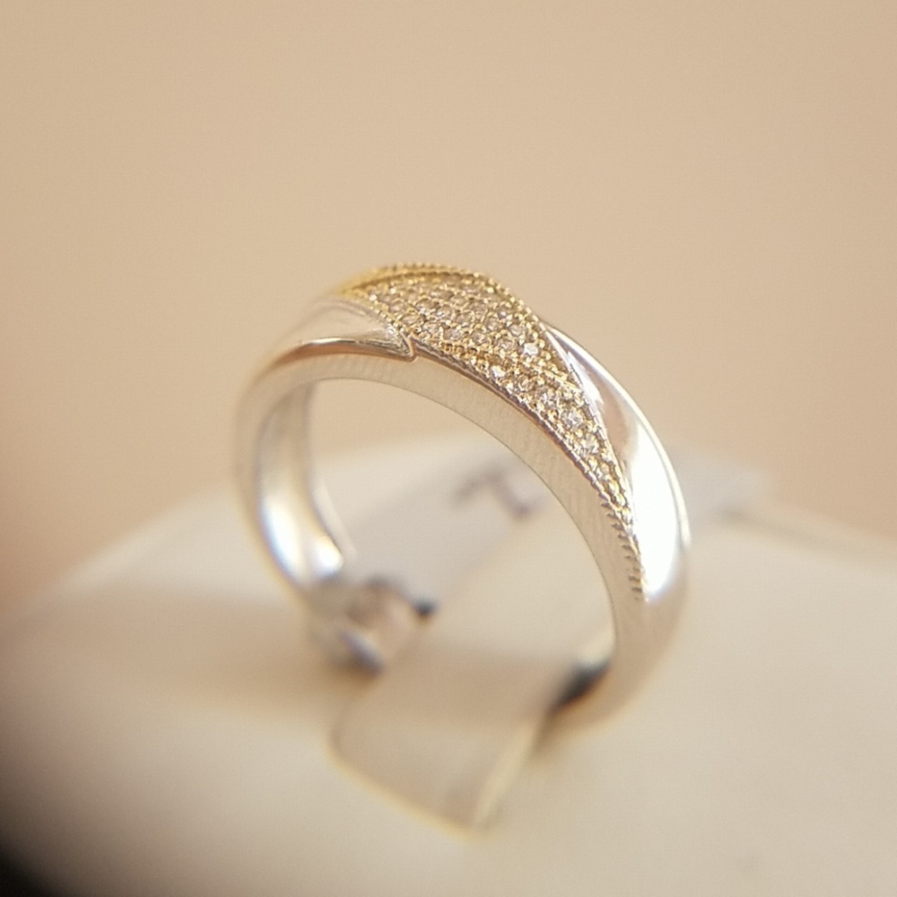 Mens 6mm Wedding Band CZ Ring size 9 - Picture 5 of 7